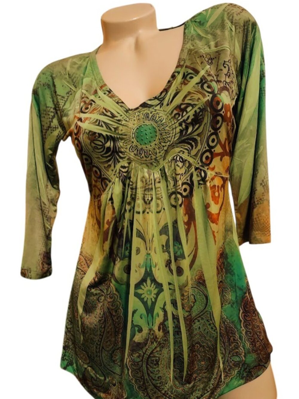 Women One World Live and let live tunic shirt sz s